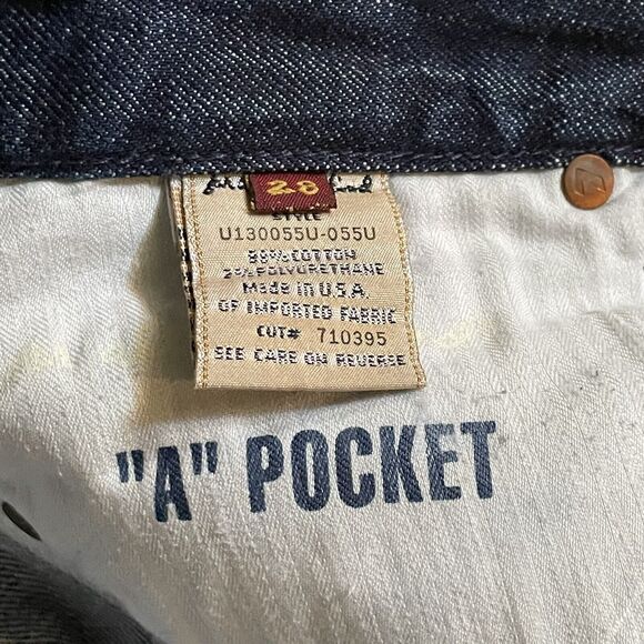 7 for All Mankind Jeans A Pocket Pkt Flip Flop Low Rise Flare‎ Denim Size 28 EUC - Picture 7 of 15